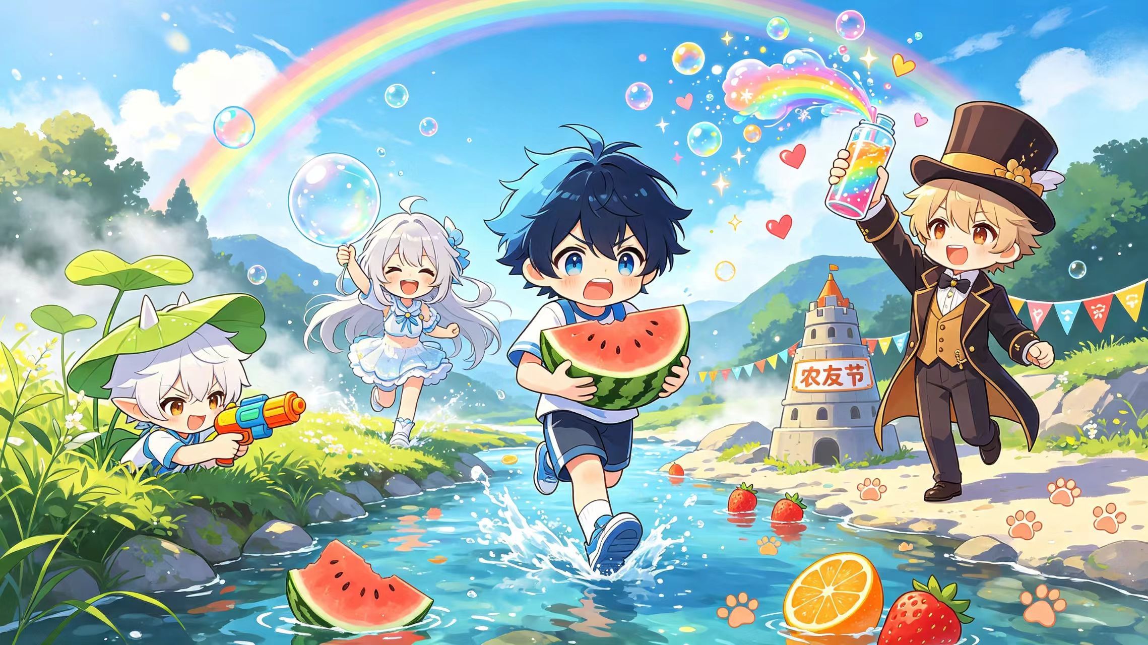 王者英雄暑期续曲王者26夏日农友节狠狠在王者疯玩一夏 夏日峡谷水仗开打！澜抱着西