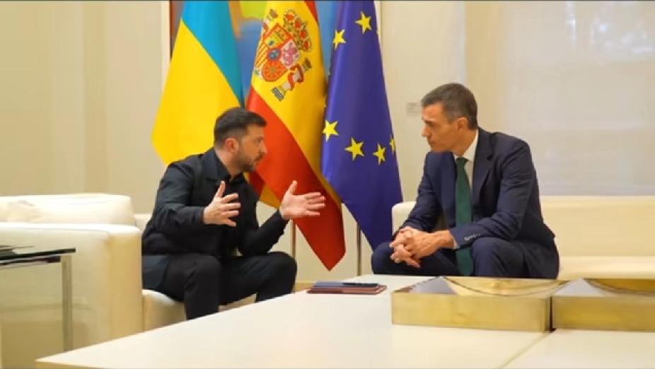 今天，泽连斯基与西班牙首相的会谈中，我们重点讨论了双边防务合作，以及西班牙对乌克