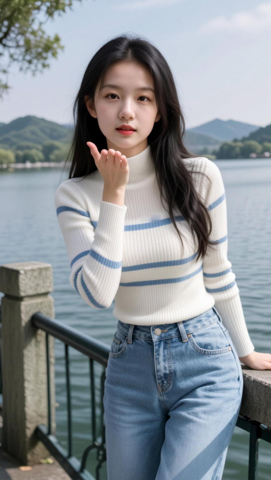 AI湖畔清新写真 抖音ai创作