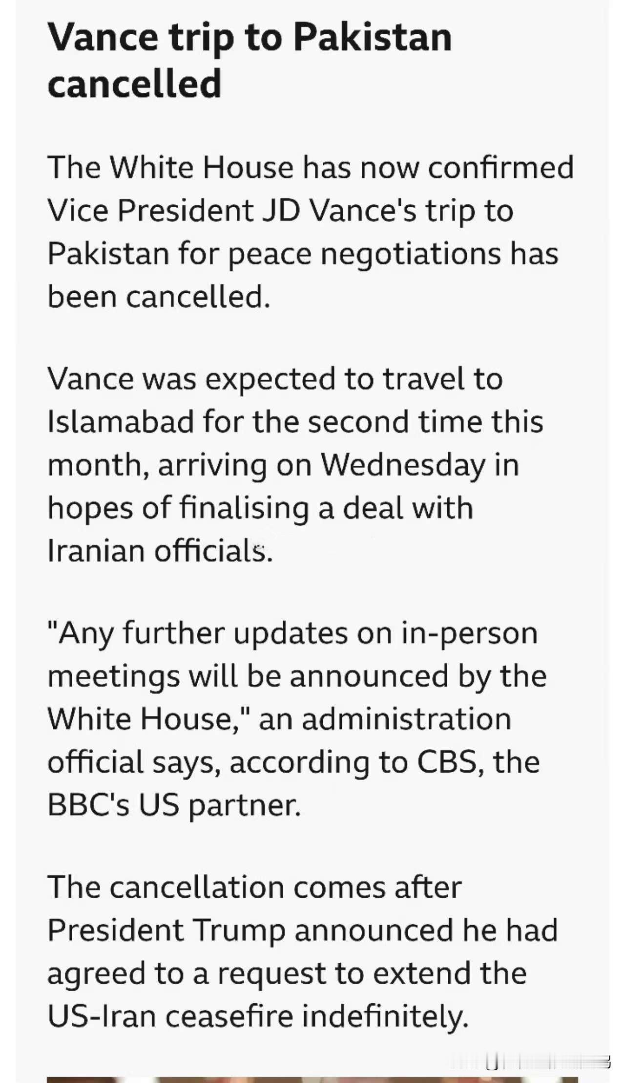 在伊朗迟迟未表态是否参加谈判，特朗普单方面宣布无限期停火，这与他仅在几小时前的立