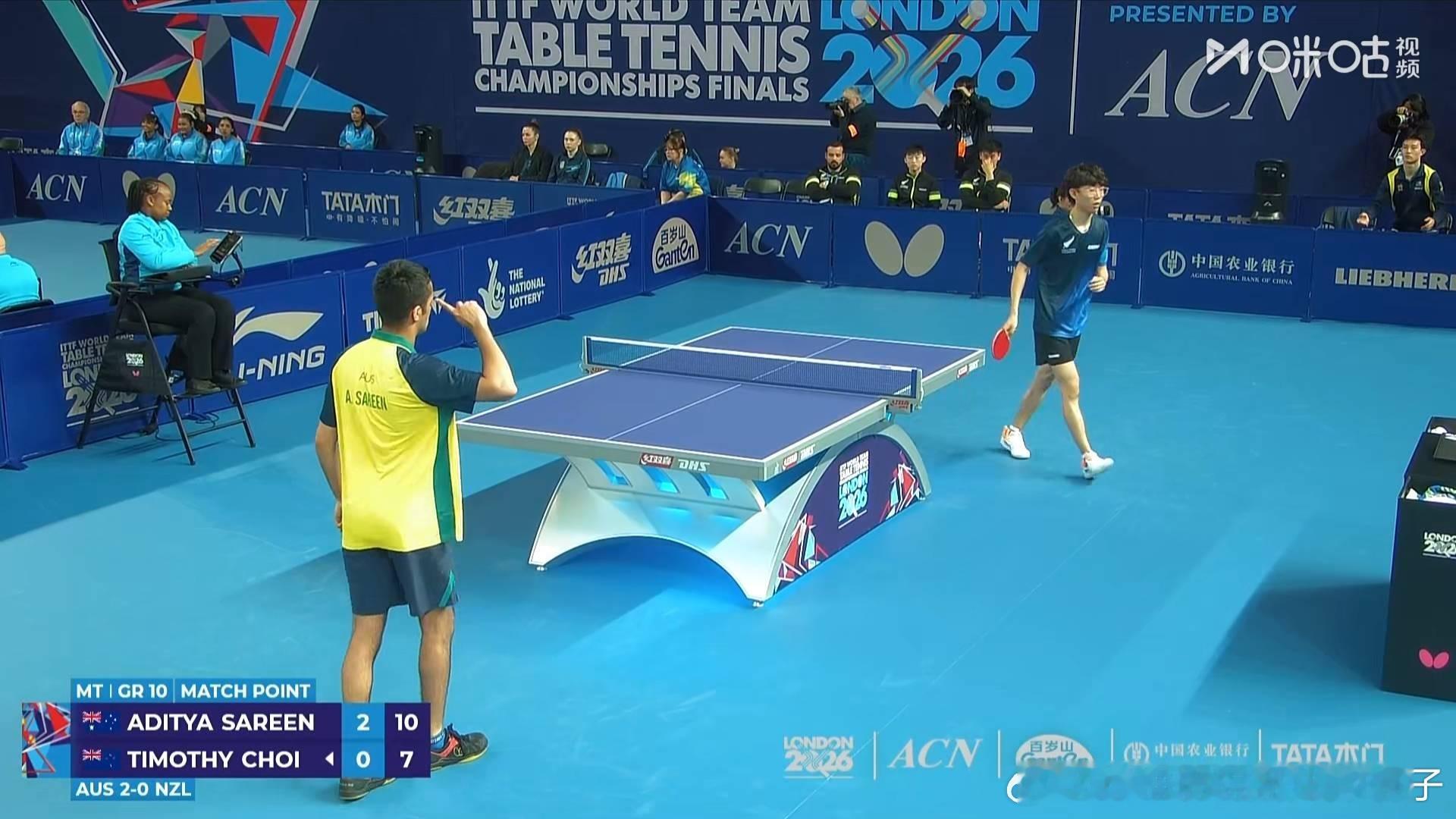 2026年国际乒联伦敦团体世乒赛男团小组赛：斯洛文尼亚🇸🇮三比零捷克🇨🇿