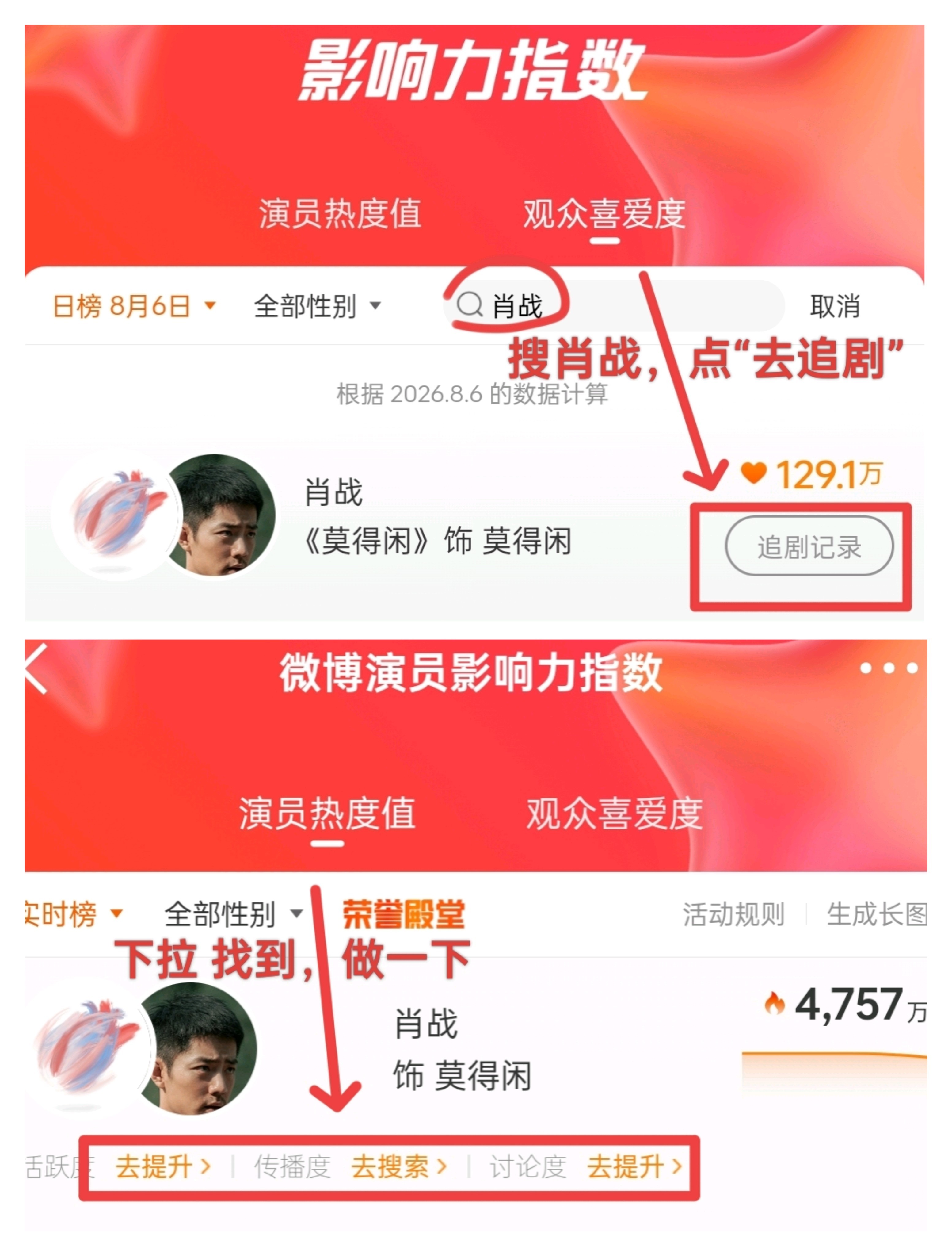 今天投了吗❓ 扩扩提醒📣 👉🏻微博演员影响力指数  每天拖家带口投~肖战莫