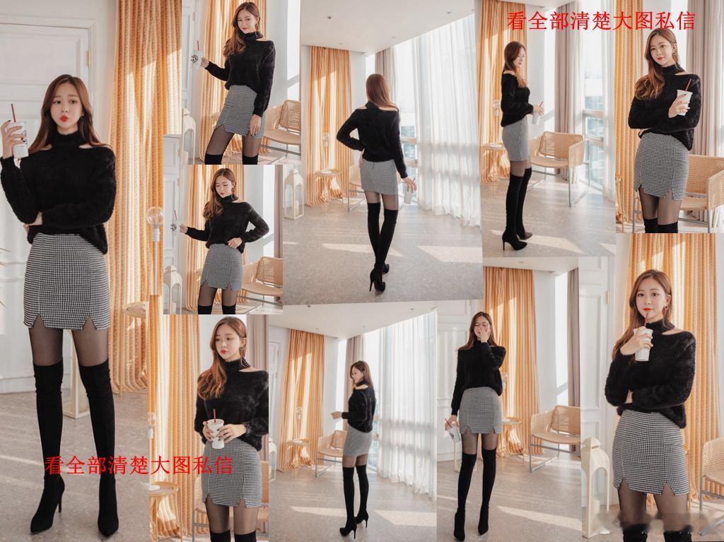 又到了穿靴子的季节...黑丝过膝靴 ​​​