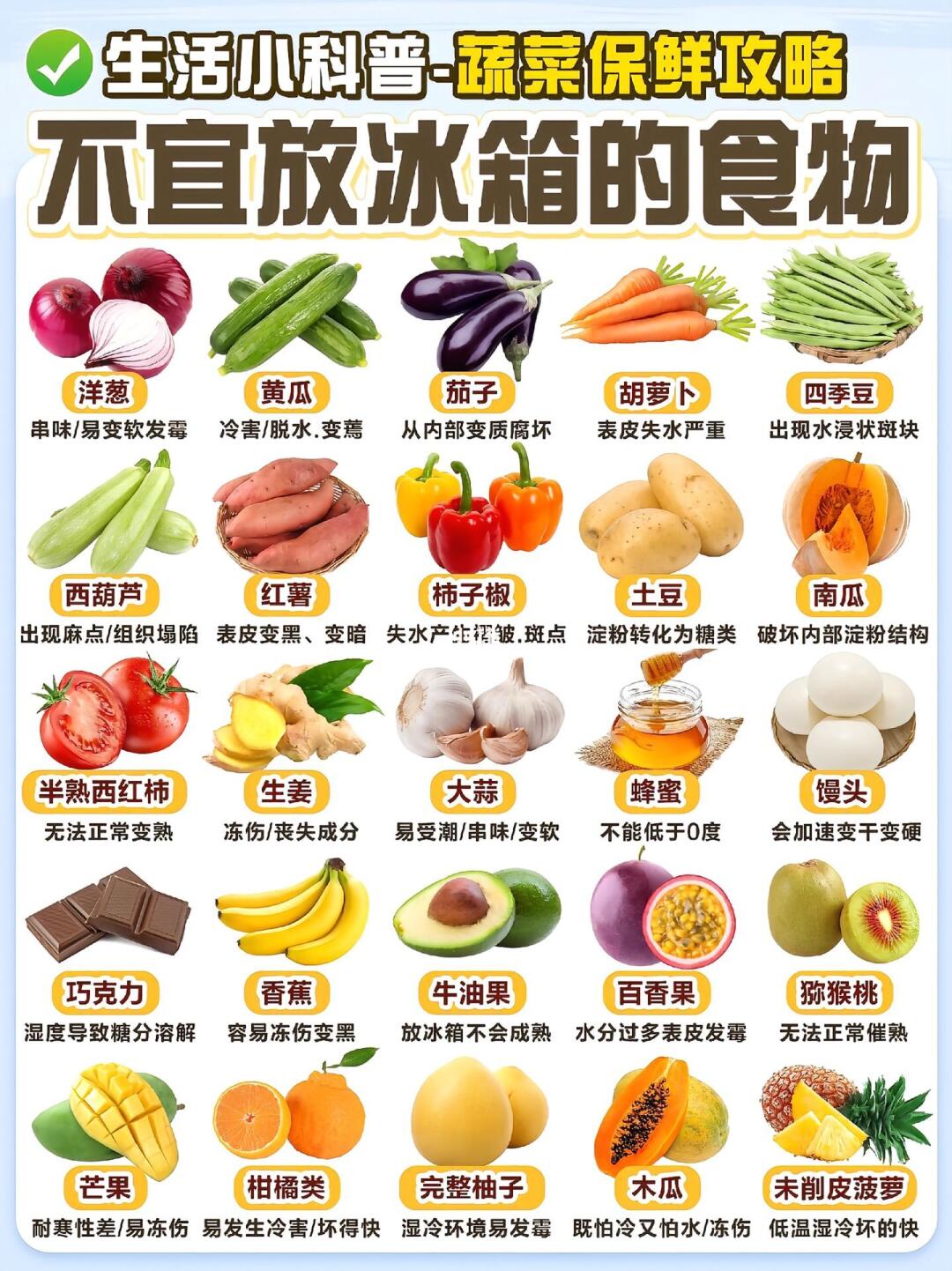 避雷❗这些食物千万不能放冰箱