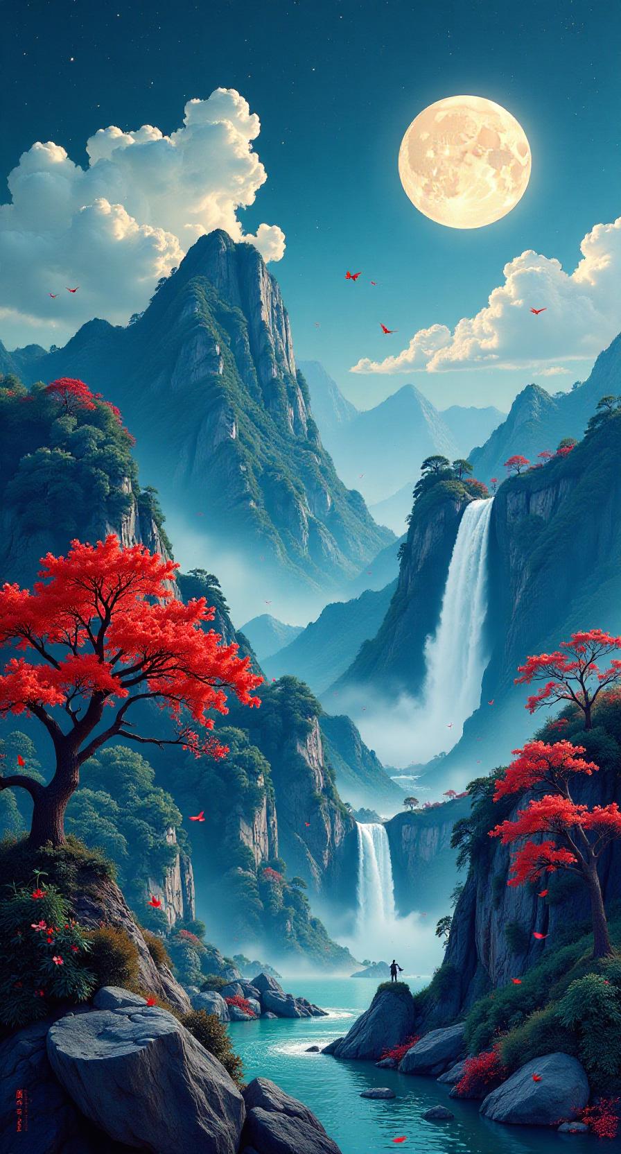 可以分享一张秋景树叶的照片吗