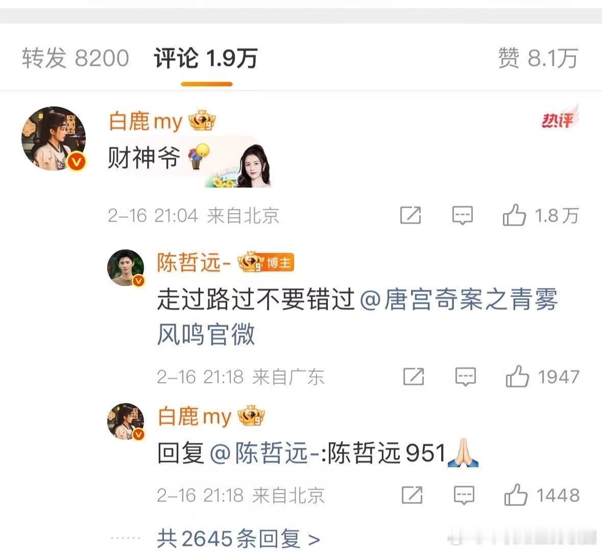 提问，张凌赫和陈哲远谁才是951