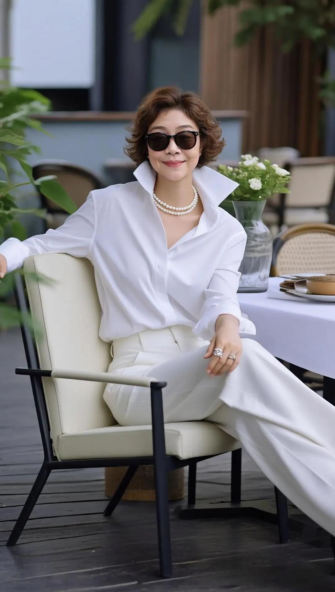 素白写真。AI都市优雅写真