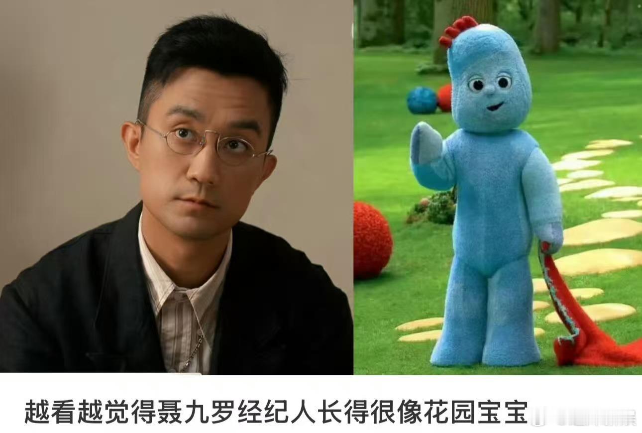 聂九罗经纪人长得很像花园宝宝，确实，好好好 