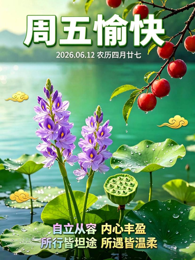 🌺2026./6.12.相逢晨光.喜乐常伴🌺

🌿☀️朗日倾洒山河，晨光尽