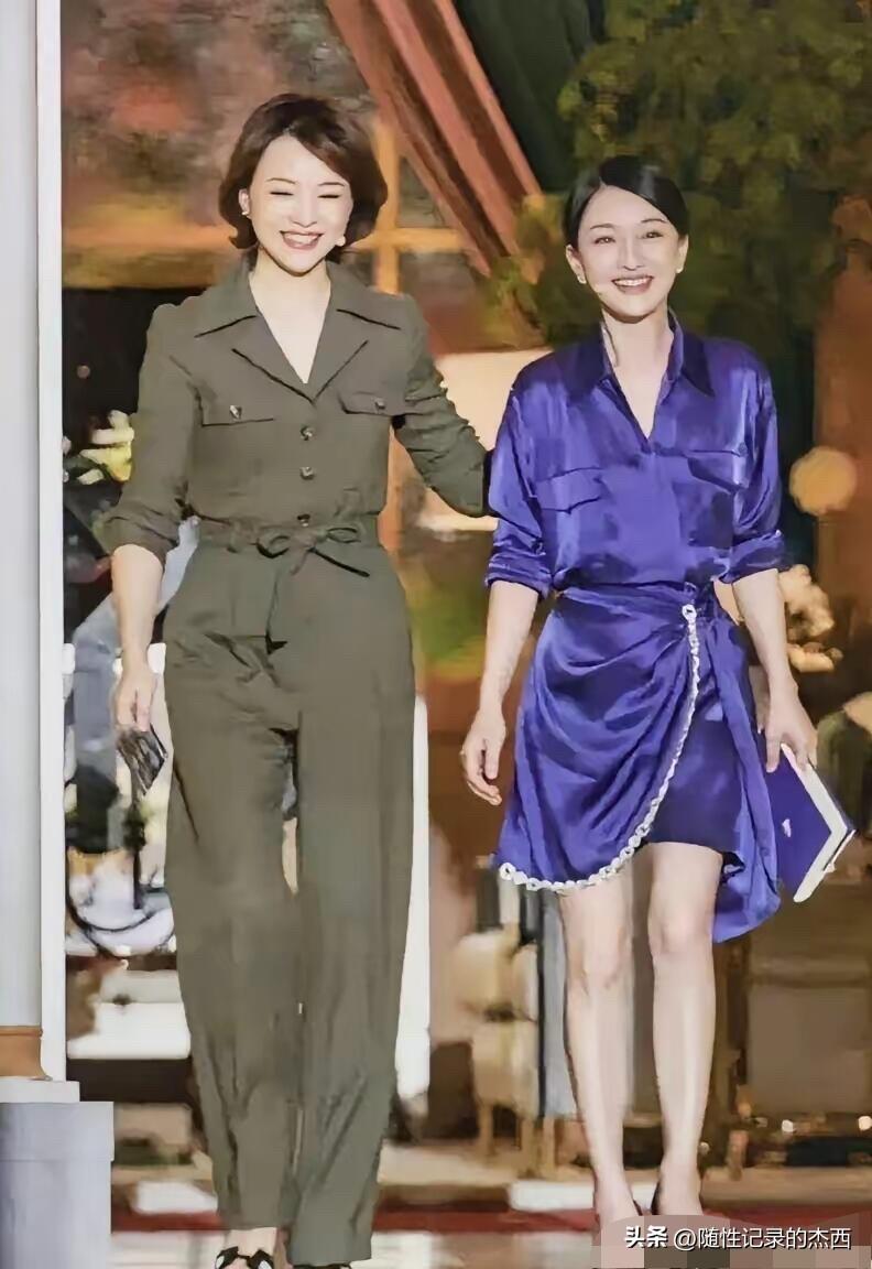 169身高的董卿和161身高的周迅同框，气质上还是周迅更胜一筹。周迅的脸 比较圆