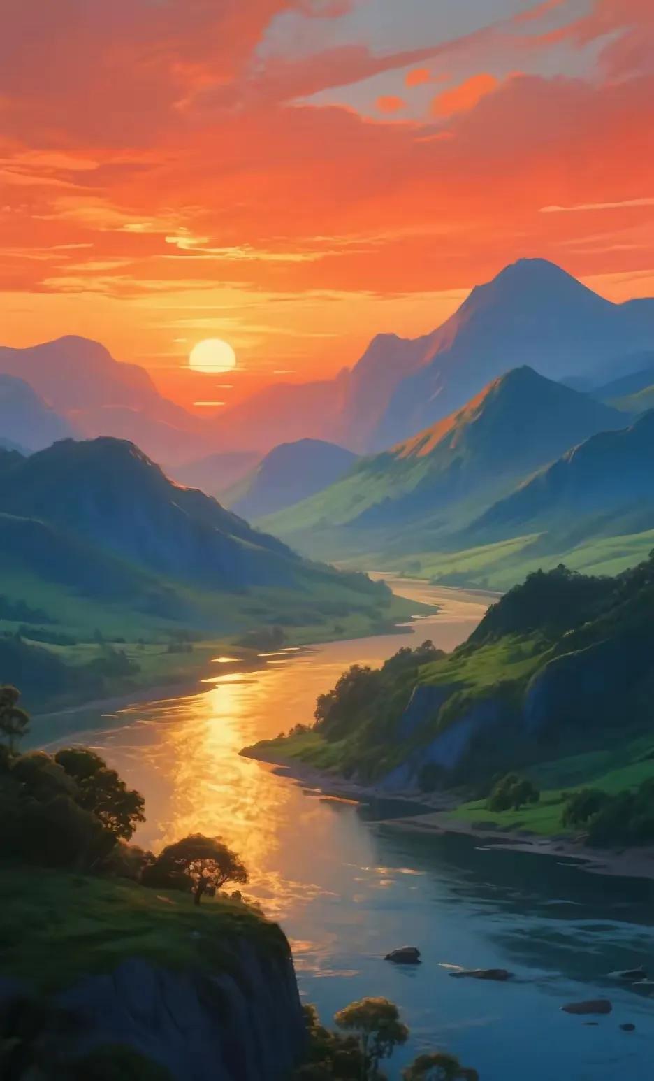 山间漫步听泉语，
岭上徘徊看鸟飞。
横批：《山间与岭上》