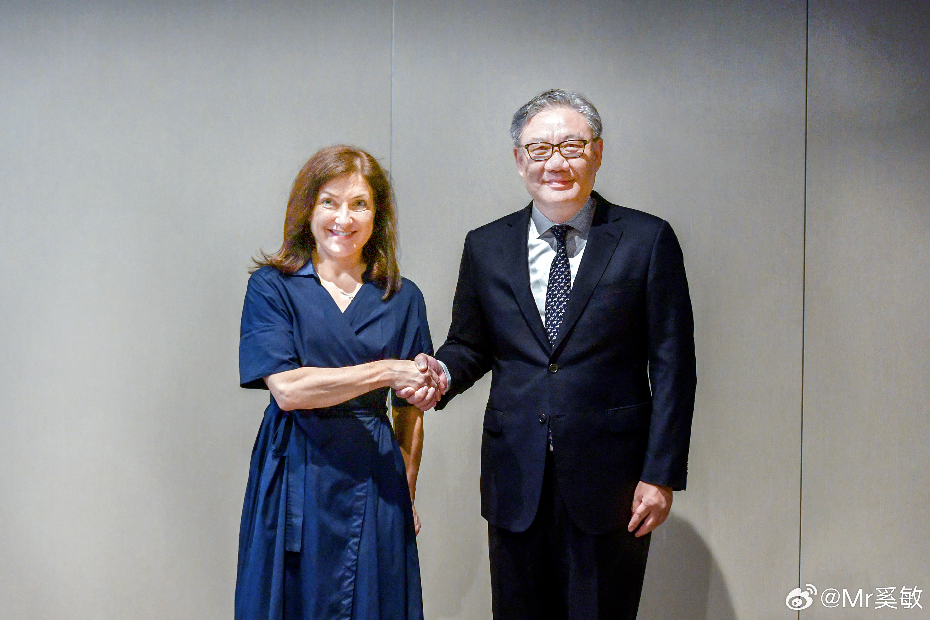 当地时间6月28日，商务部部长王文涛在布鲁塞尔会见德国联邦经济和能源部长赖歇。双