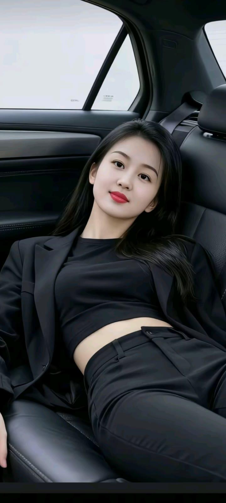 黑色西装搭配，尽显优雅与自信！💄👠👗