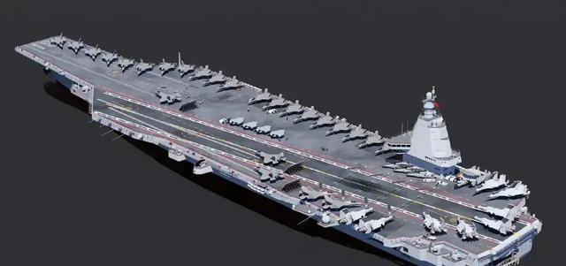 水泥航母已接近完工，舰岛位置靠后。这大平板对比003肯定不止多出2万吨，估计至少