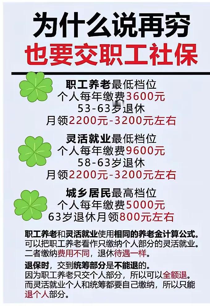 再穷也要交社保！世间自有公道，付出终有回报，这不，每个月“零存整取”式日交劳保，