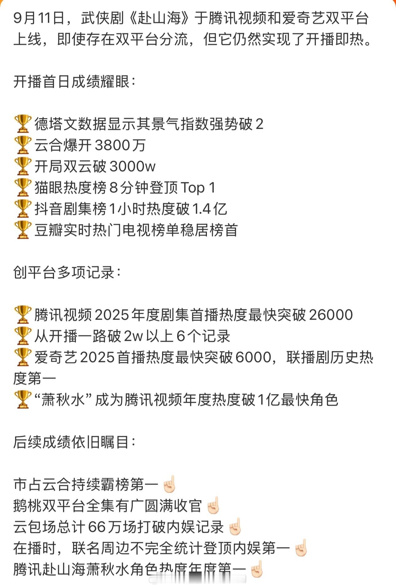成毅《赴山海》成绩汇总🎉圆满成绩单 ​​​
