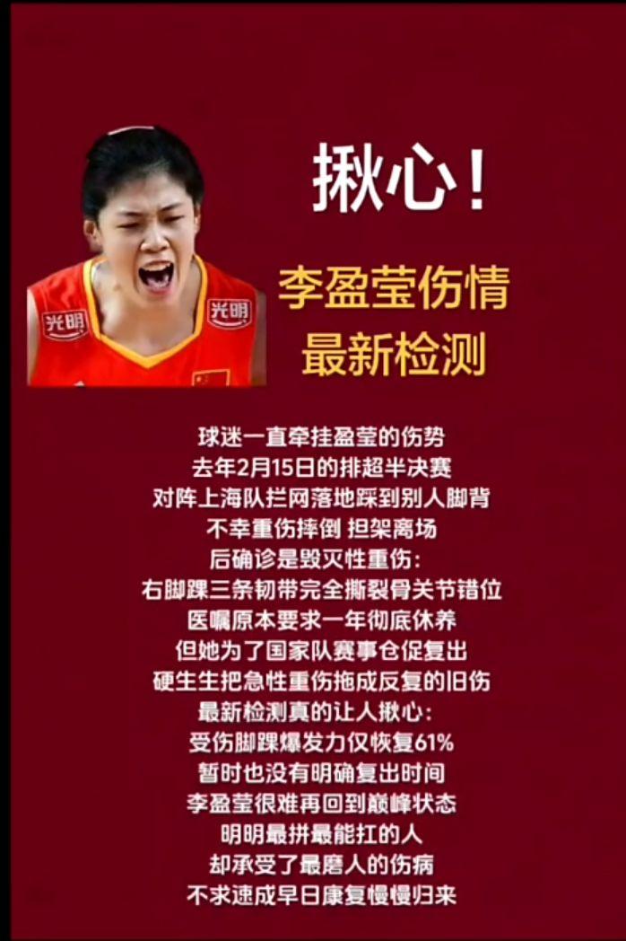 揪心！
祝盈莹早日康复！