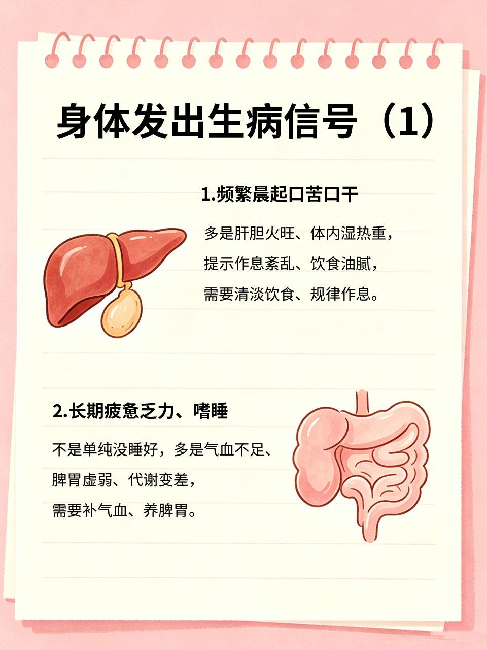 身体发出的4个信号，千万别忽视
身体不会突然生病🤧，所有问题都会提前发出信号?
