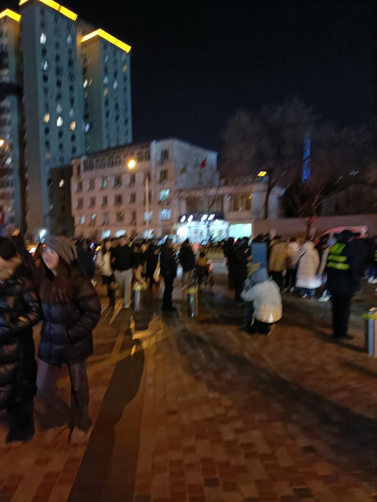 去往蓝色港湾的路上，人群涌动，派出所的民警和交警全部出动，维护秩序