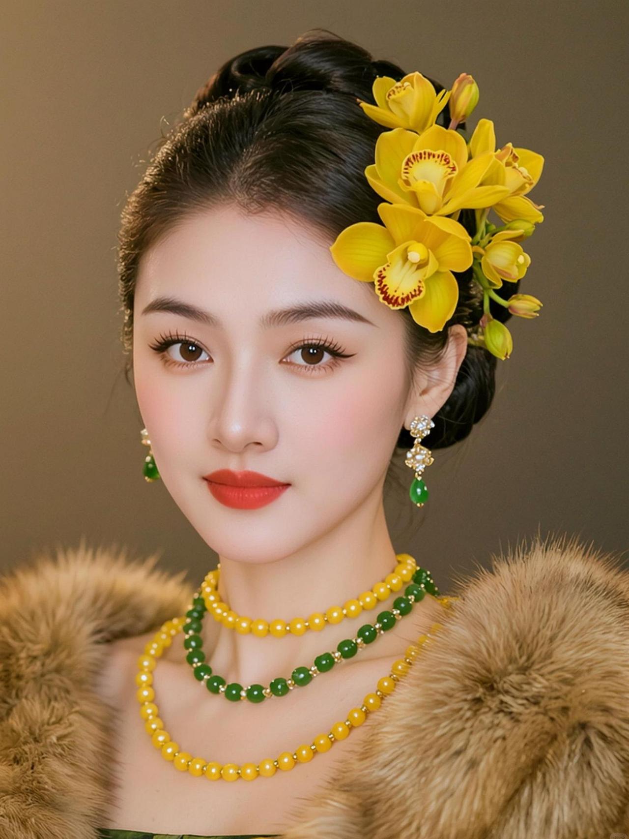 AI皮草复古写真 随变ai随便玩 复古穿搭 氛围感美女 东方美学