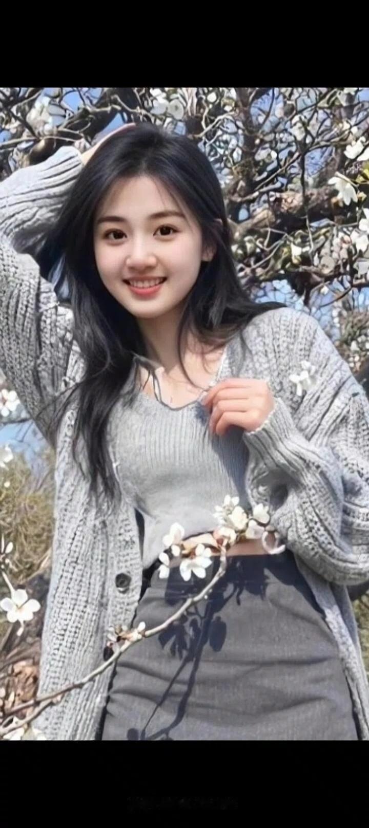 春日暖阳下，笑靥如花，花枝拂面，温柔时光。