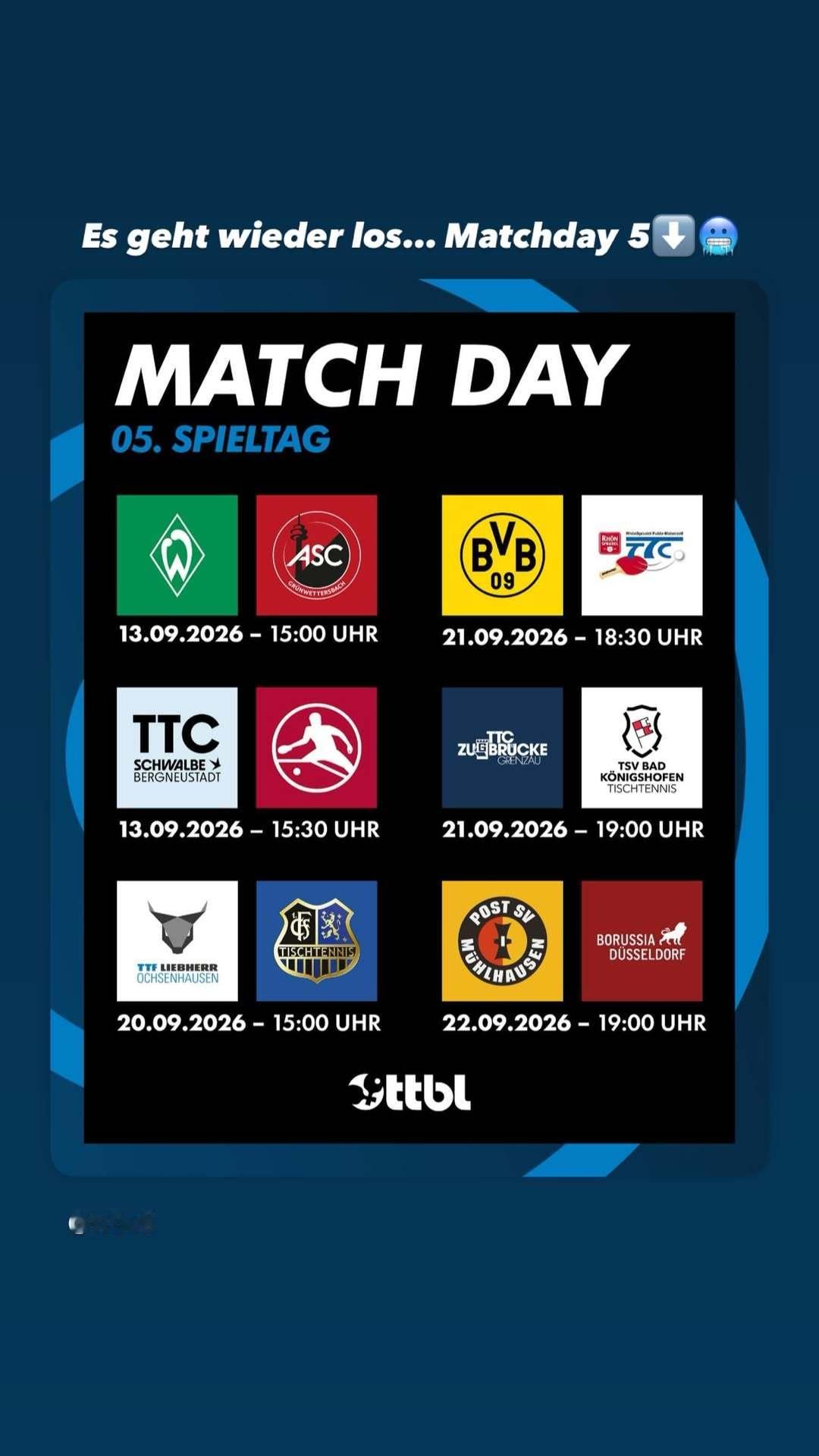 德甲第五轮比赛赛程米尔豪森 VS 杜塞尔多夫 9月22日 19:00  德国时间
