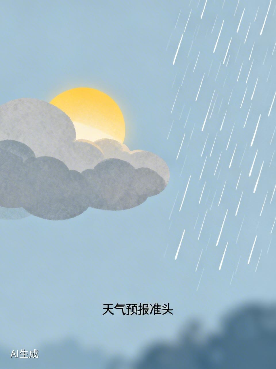 我发现今年的天气预报越来越有准头了，今天中午看了一下天气预报，预报洛阳白天有小雨