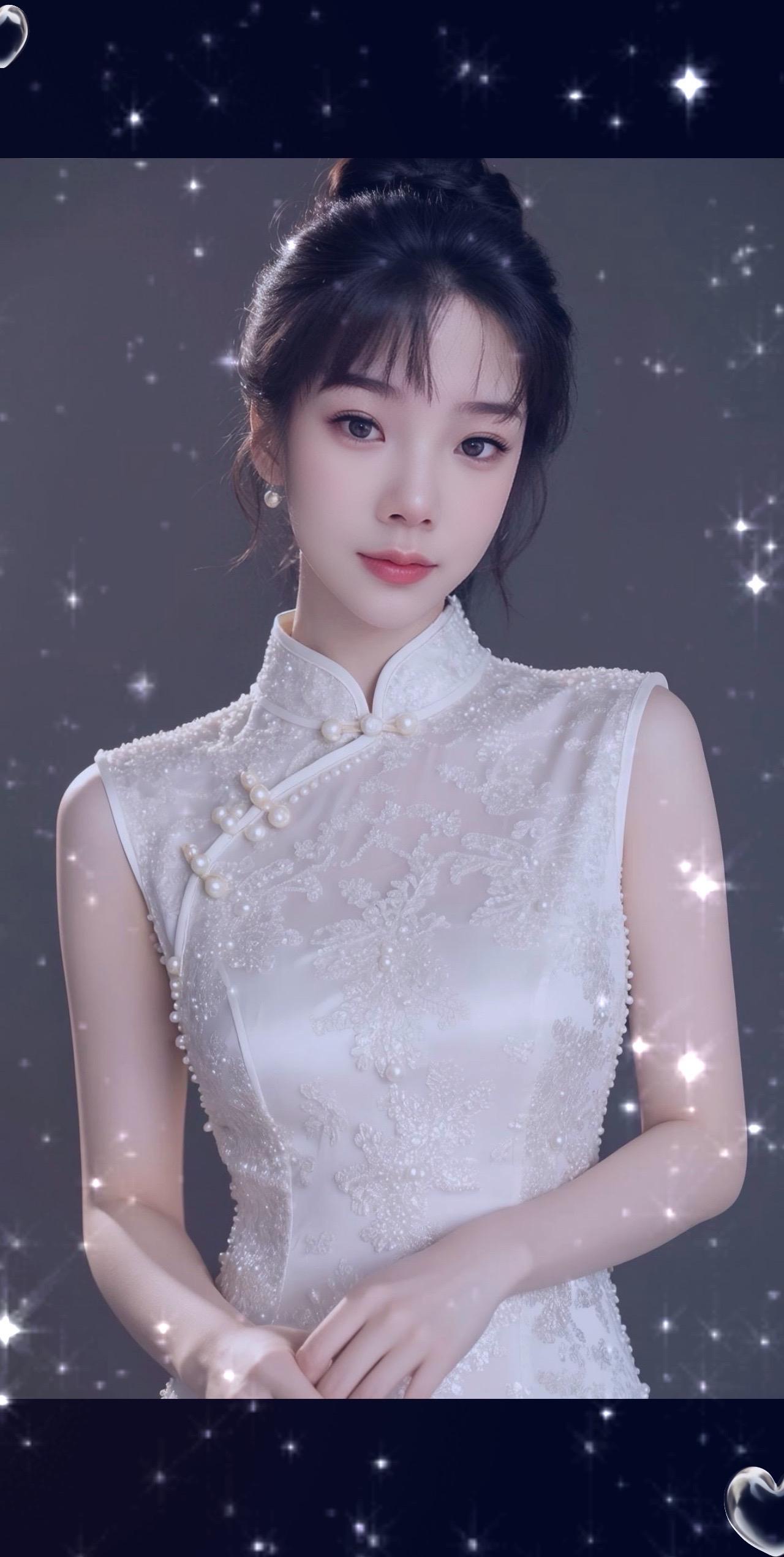 这姑娘穿着漂亮，像仙女一样。