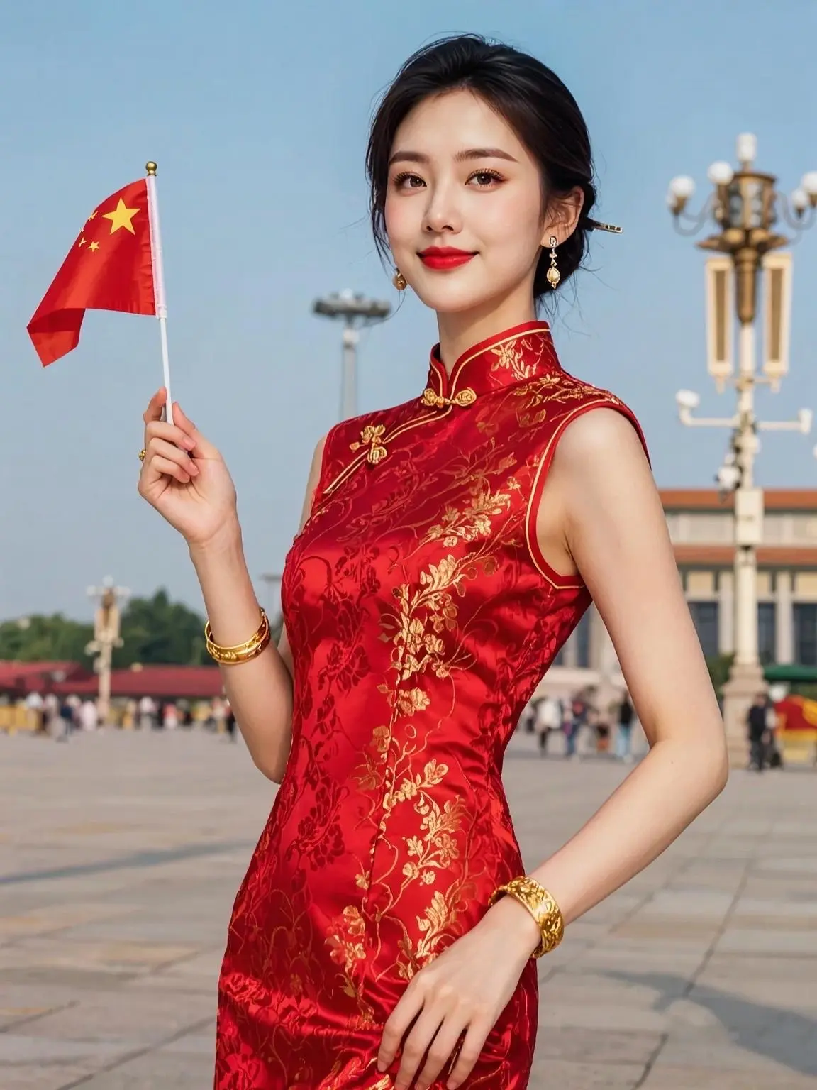 提前祝福我的祖国生日快乐！我追随的光，是五角星的星光！