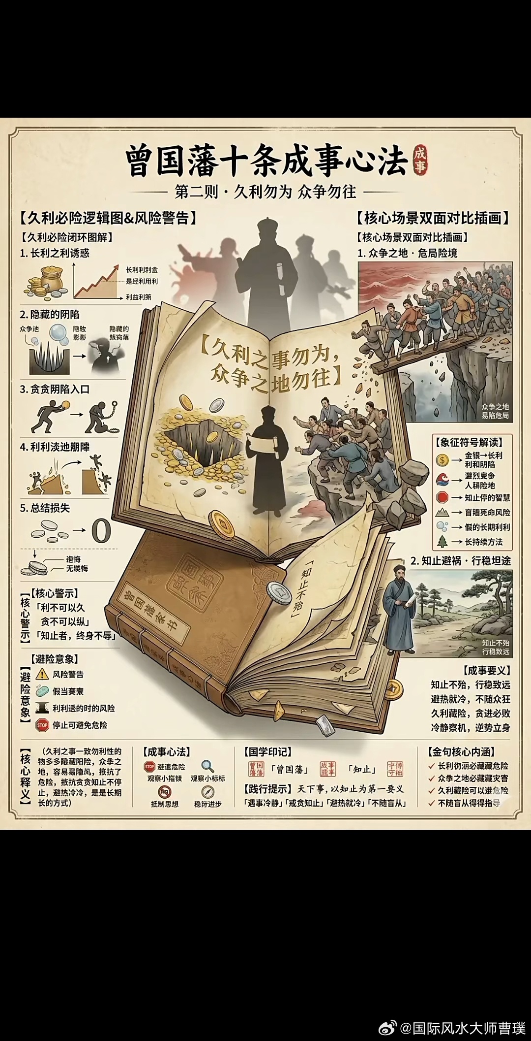 一忍，可以挡百勇；一静，可以制百动；一勤，可以成百业；一心，可以做百事；一善，可