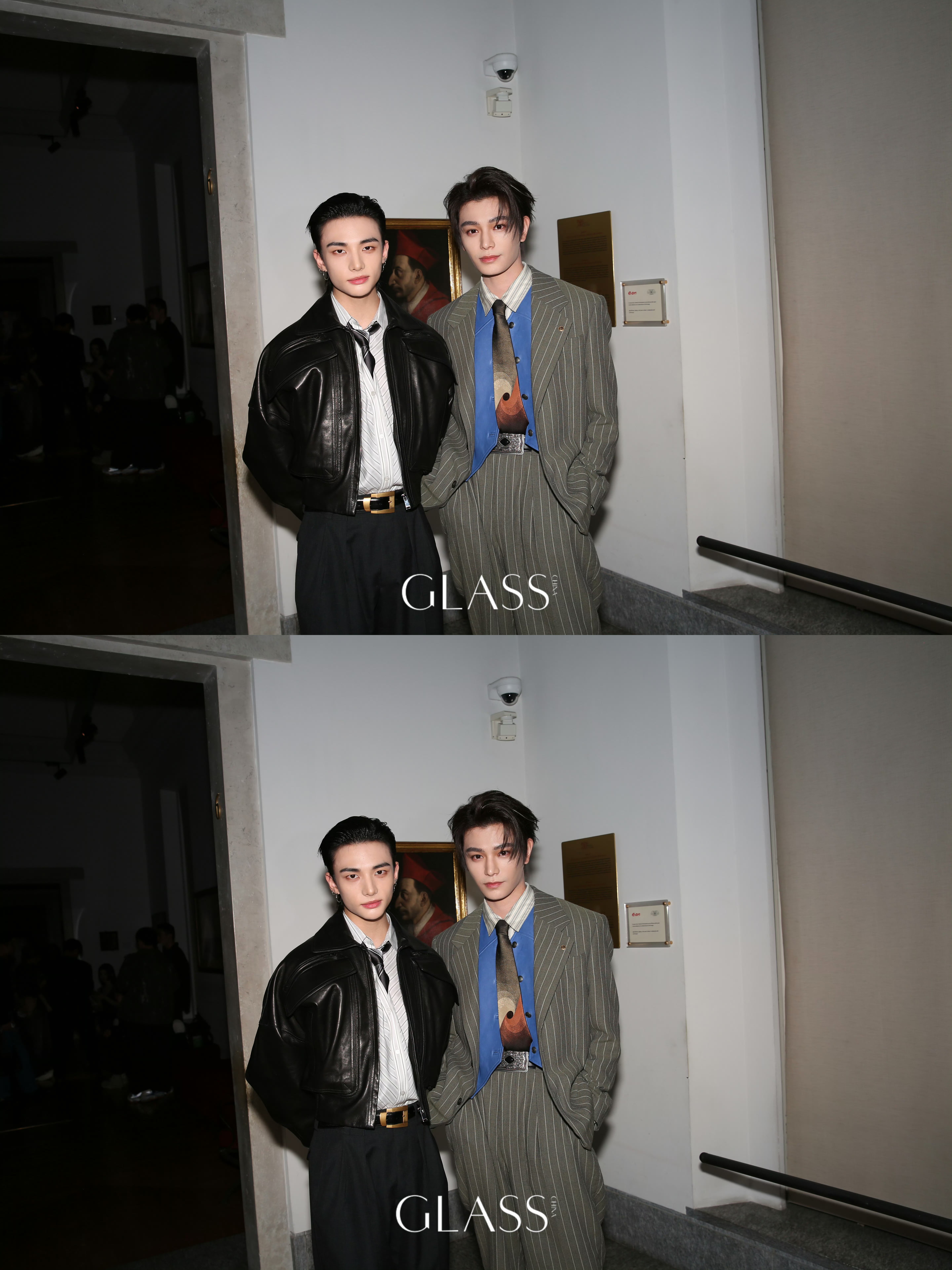 米兰时装周 丁禹兮✖️黄铉辰 📷VERSACE 两位代言人同框合影 by Gl