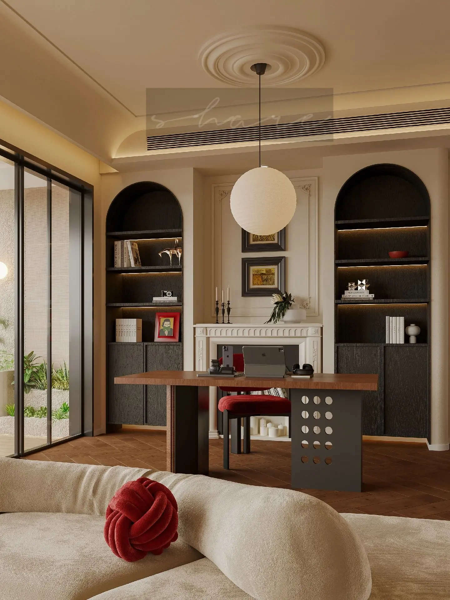 不听劝装了一套黑色系法式复古风的家，满满的复古氛围感，黑色的家具精致又...