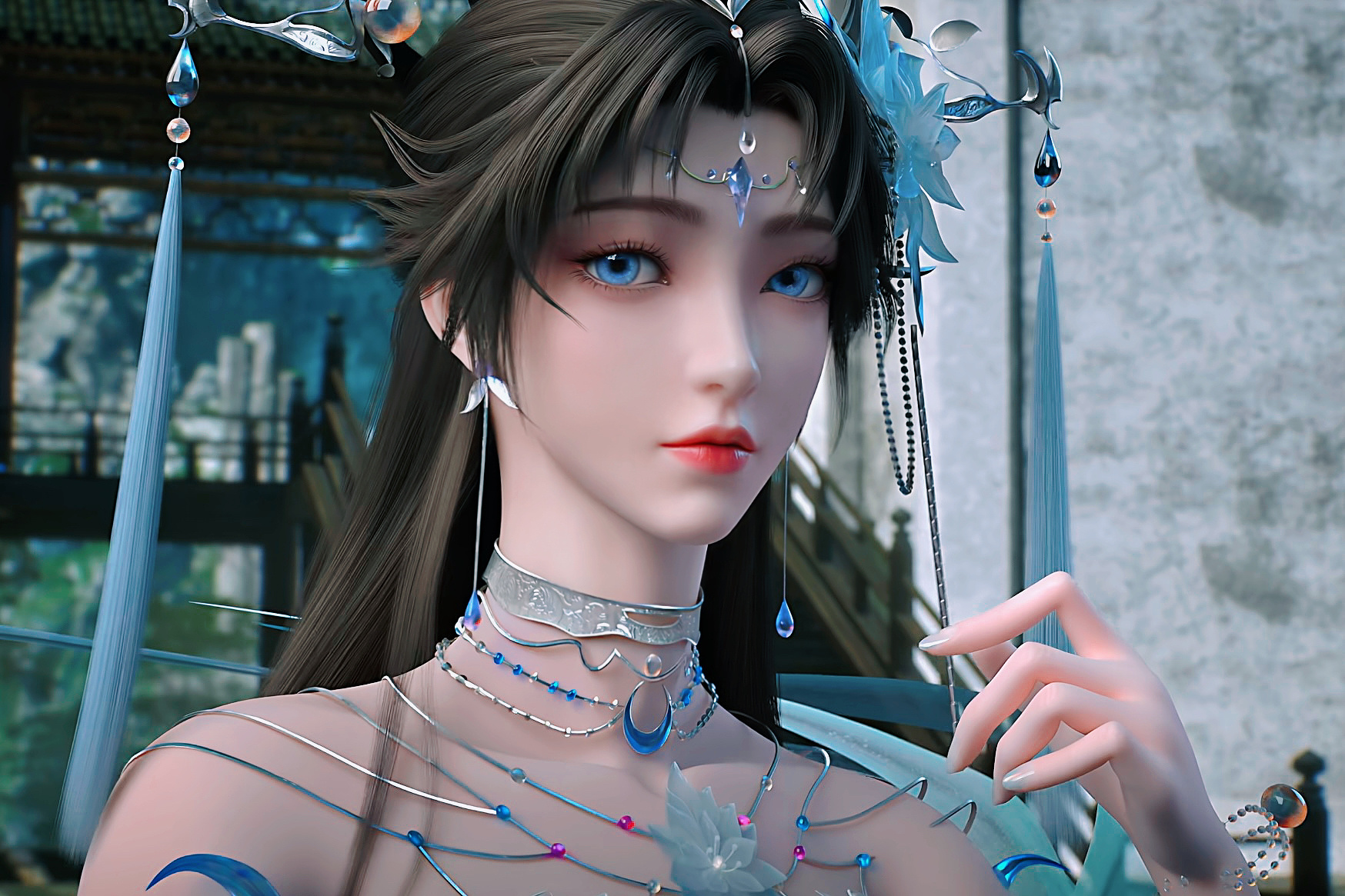 完美世界动画国产动漫 邀月公主 ♥ 截修美图出现的次数不多，但画面感却很强！我喜
