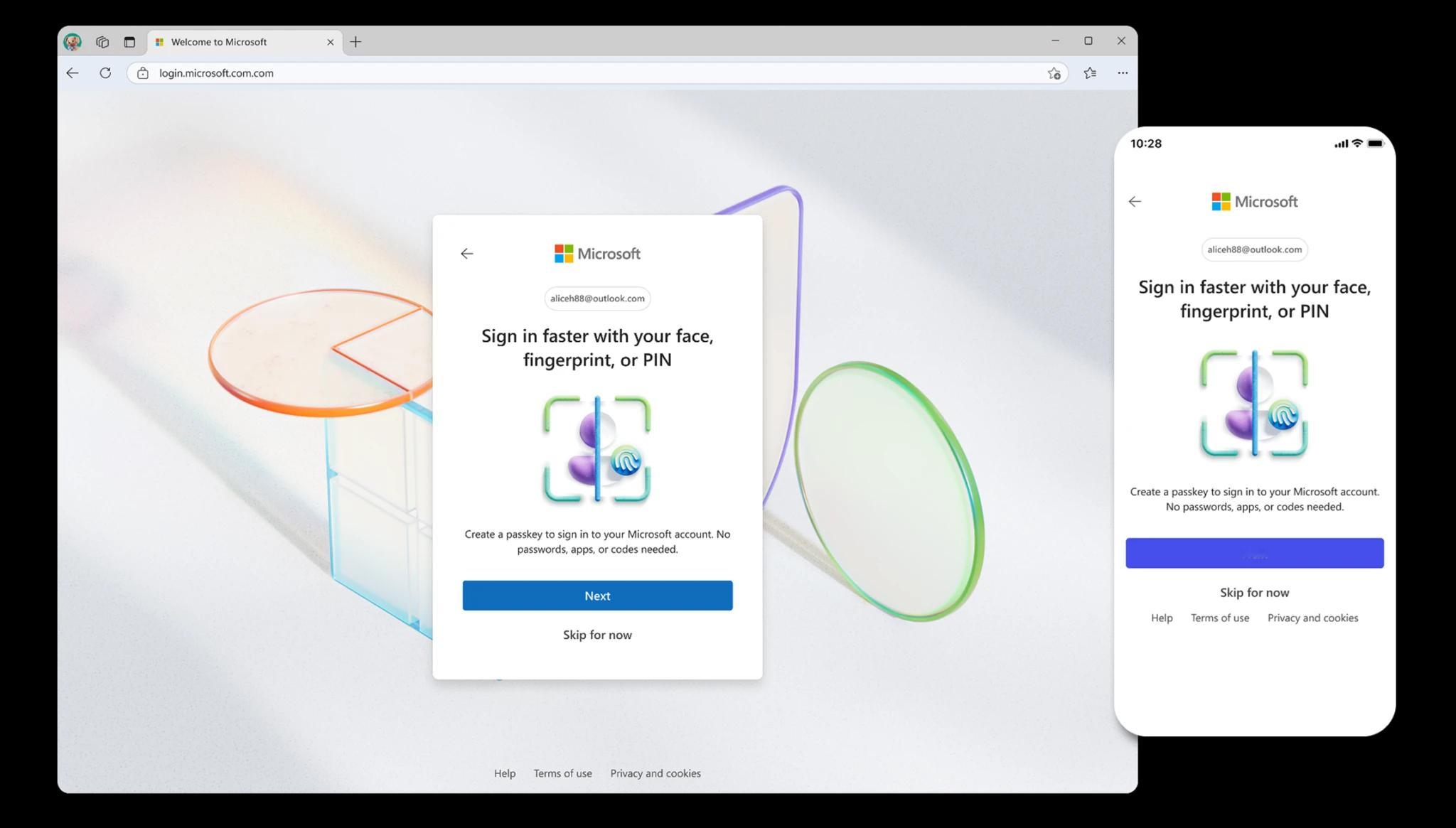 今天，微软正式宣布新注册的 Microsoft 账号（MSA）将默认启用"无密码
