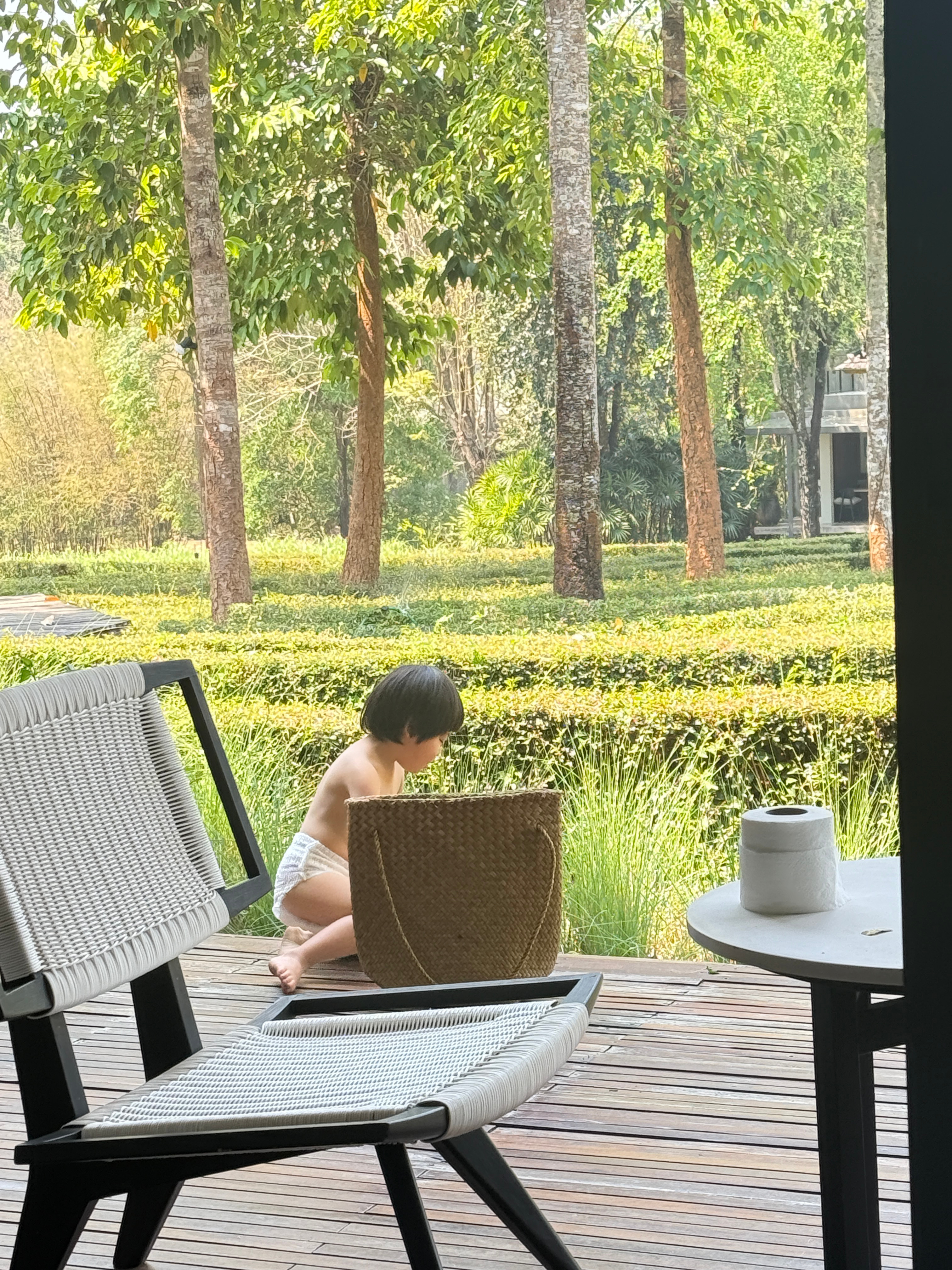 球宝对这个酒店简直爱到发疯说不要出去了，就在酒店房间玩吧！旅毛球清迈行