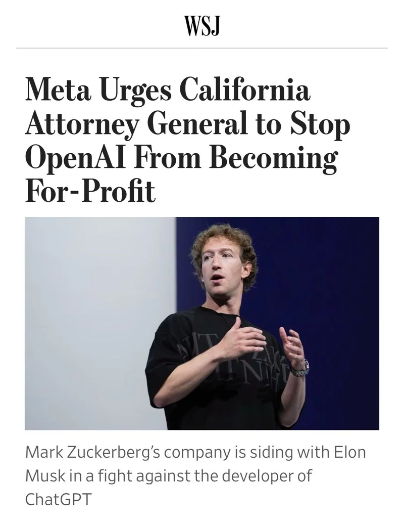 突发消息：马克·扎克伯格的公司站在伊隆·马斯克一边，对抗 ChatGP...