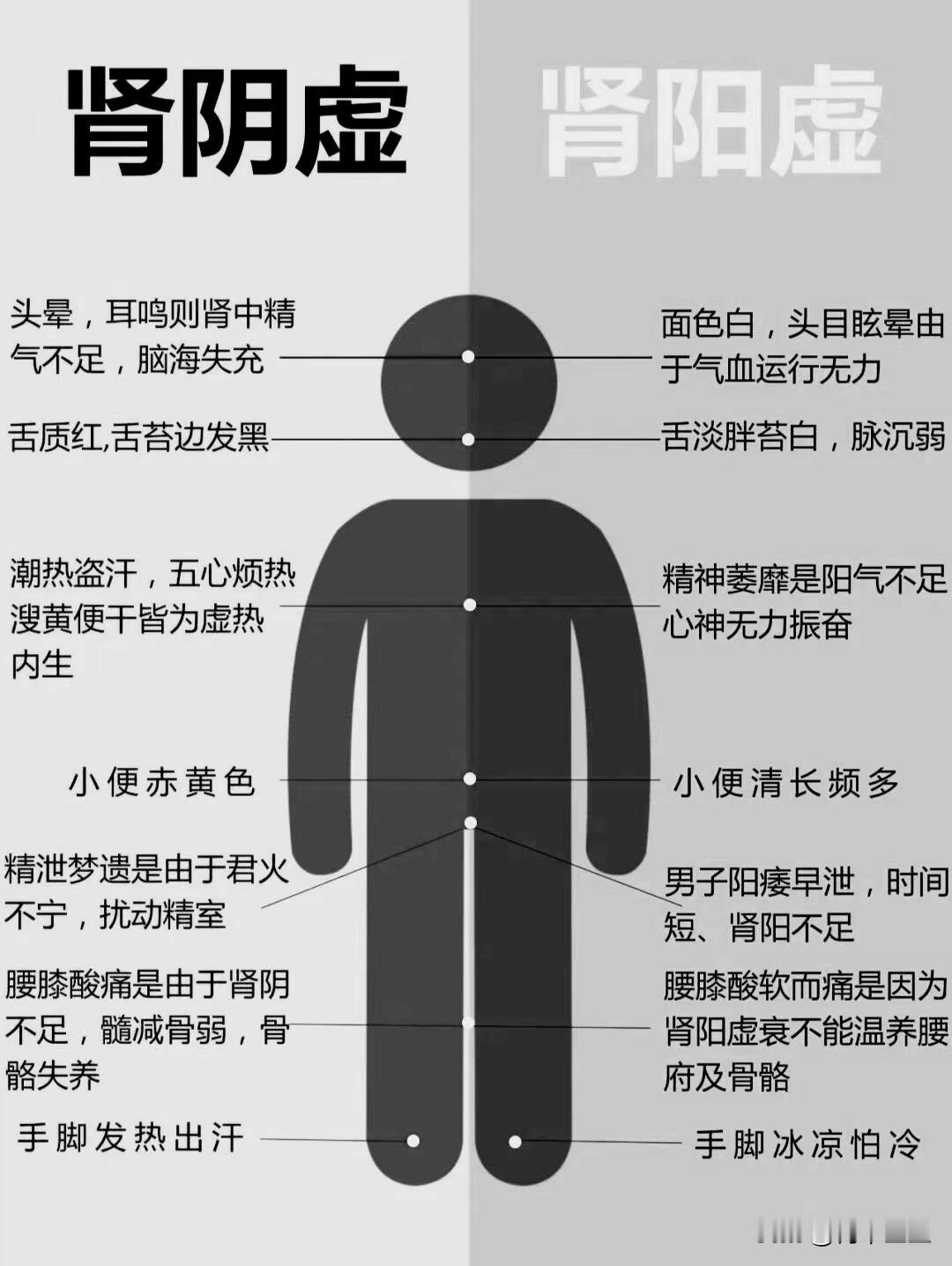 肾虚，到底是肾阴虚还是肾阳虚？一分钟帮你辨别。

#健康##中医##男性健康#