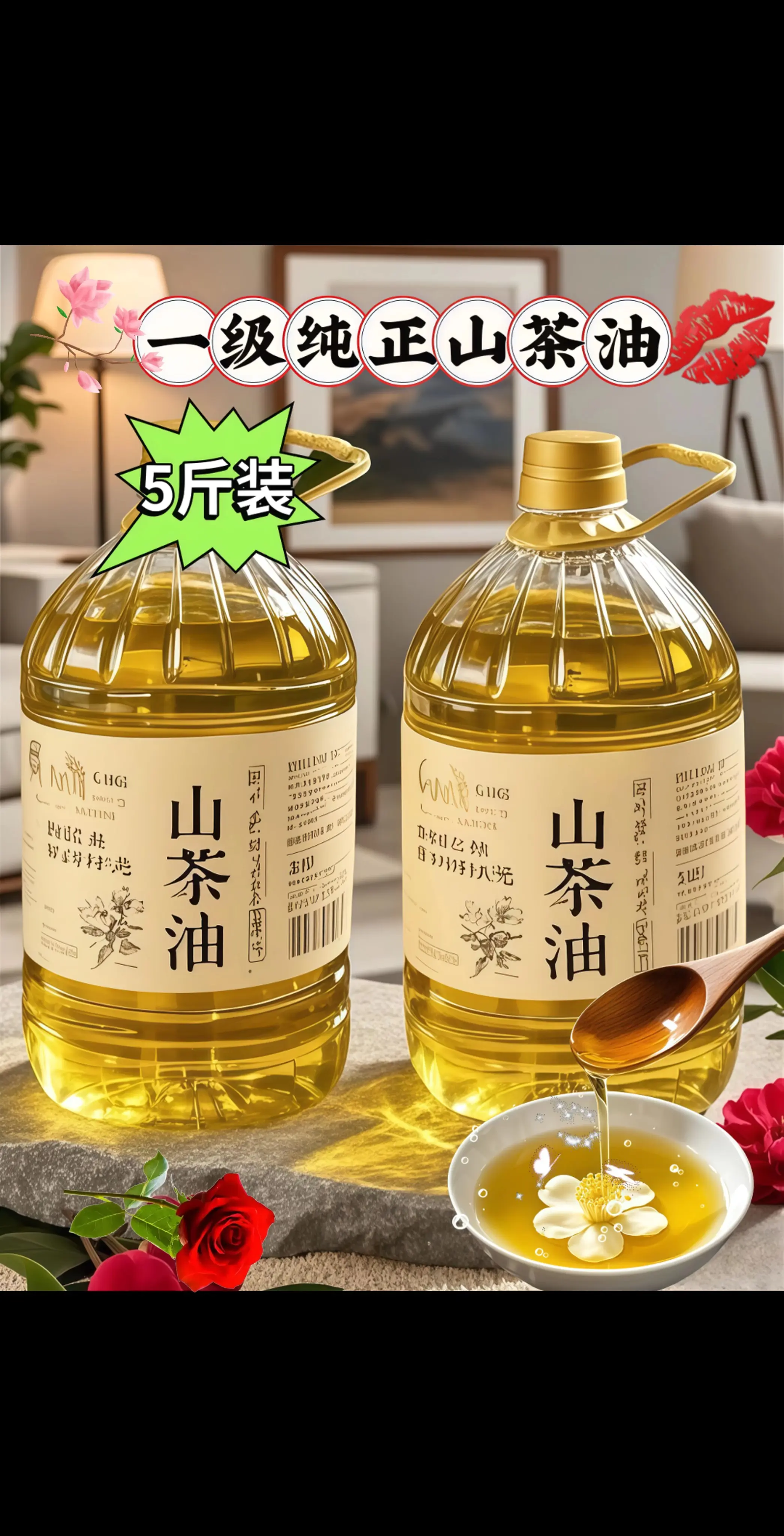 一级纯正山茶油来福利了~精选优质山茶果，物理压榨，头道原油，滴滴醇香...