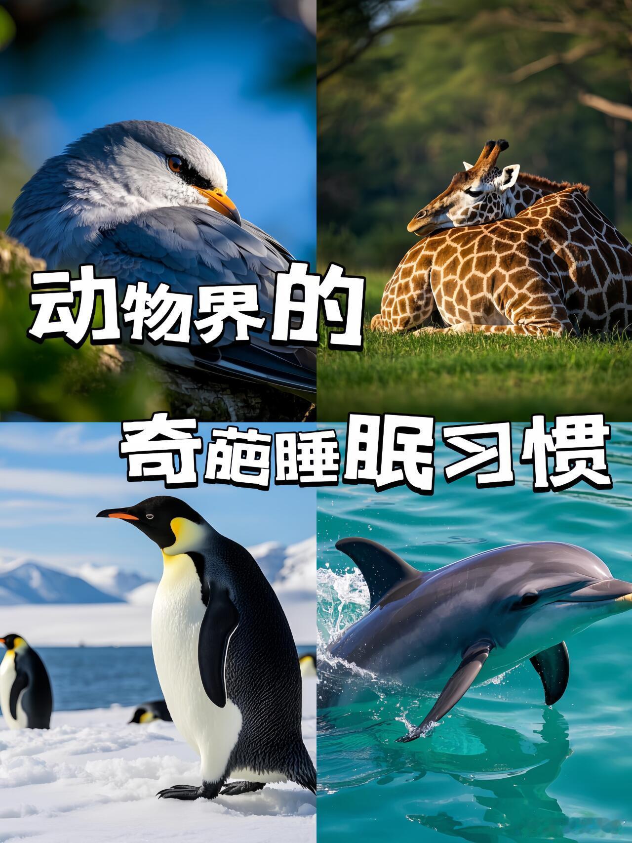 动物界的奇葩睡眠习惯动物界中，不同物种有着各自独特的睡眠方式以适应环境和生存需求