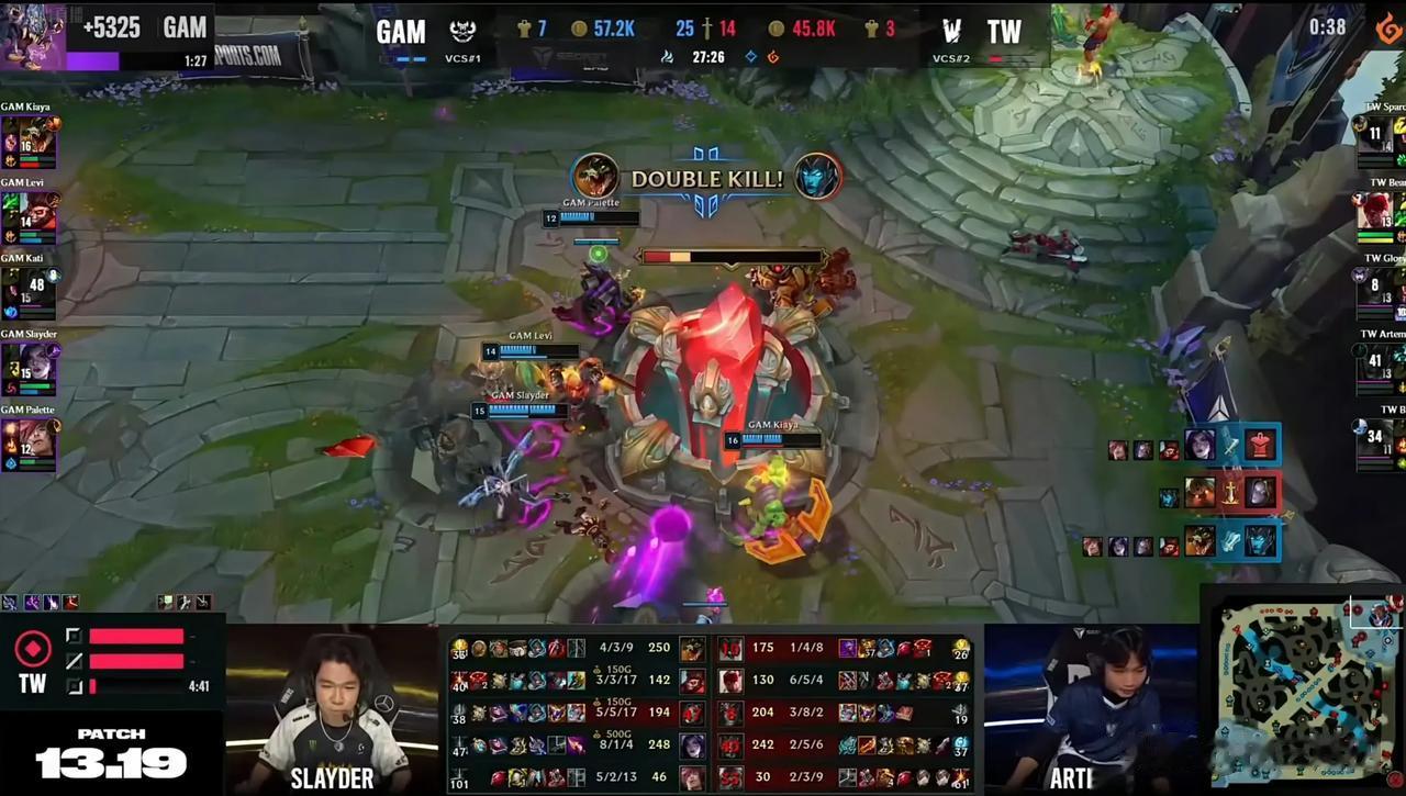 GAM他来了他来了，他带着Buff走来了！
恭喜GAM3：1战胜TW，进入入围赛
