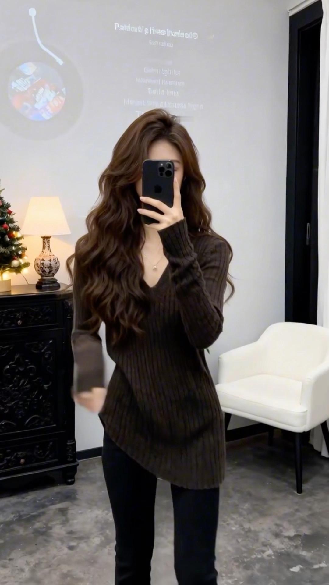 针织衫打底衫韩系穿搭 上衣穿搭 新年穿搭