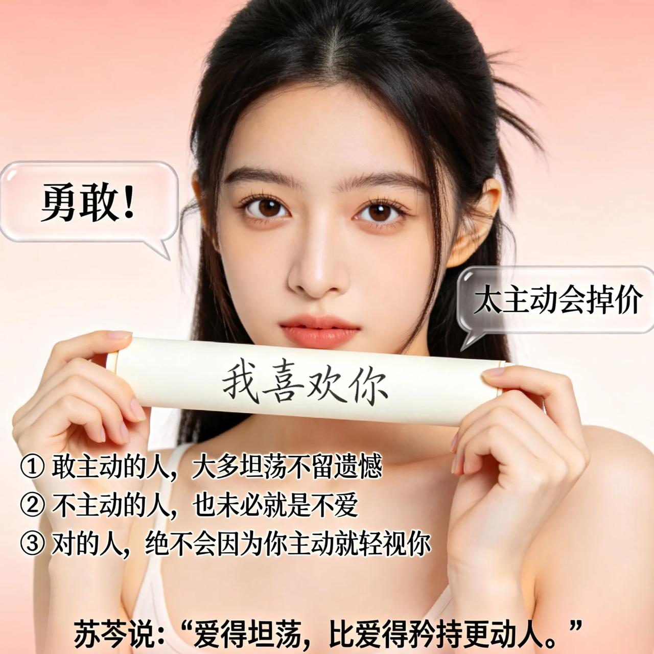 女生先表白，真的会不被珍惜吗？
 
看到女孩用一卷手写情书大胆表白，
有人夸勇敢