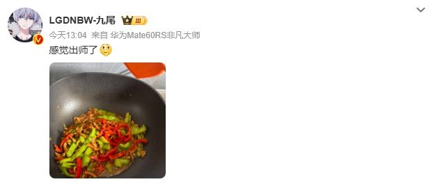 九尾厨艺出师了 九尾又下厨了！有一说一这卖相看起来是真不错，要不寄过来让我尝尝[