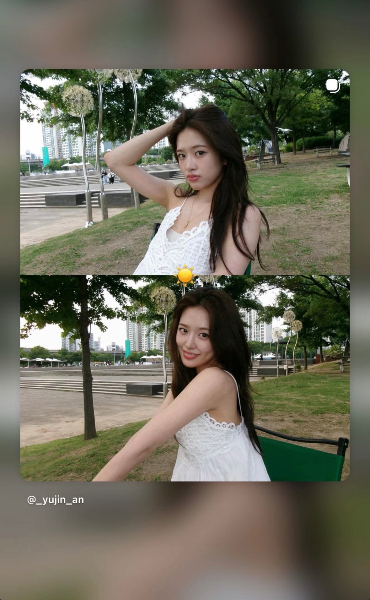 260628 _yujin_an 宥真尼更新快拍 p2：在汉江喝柚子津的话该有多