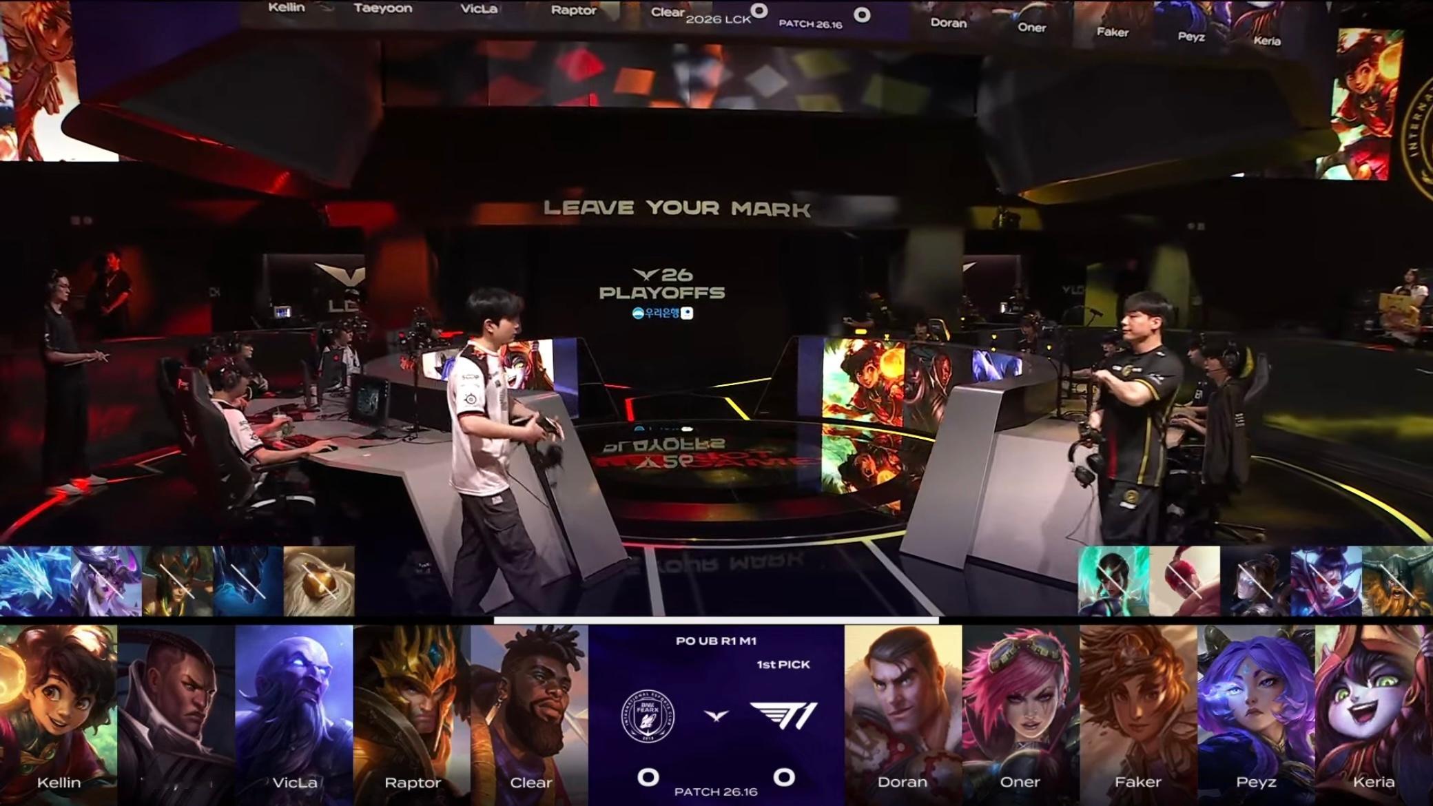 【2026 LCK 季后赛】 GAME 01 vs BFX第一局BP如下T1[超
