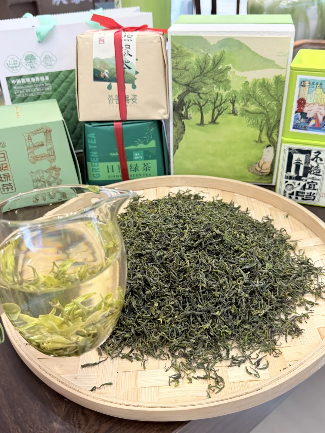 家里喝了好几年的日照绿茶