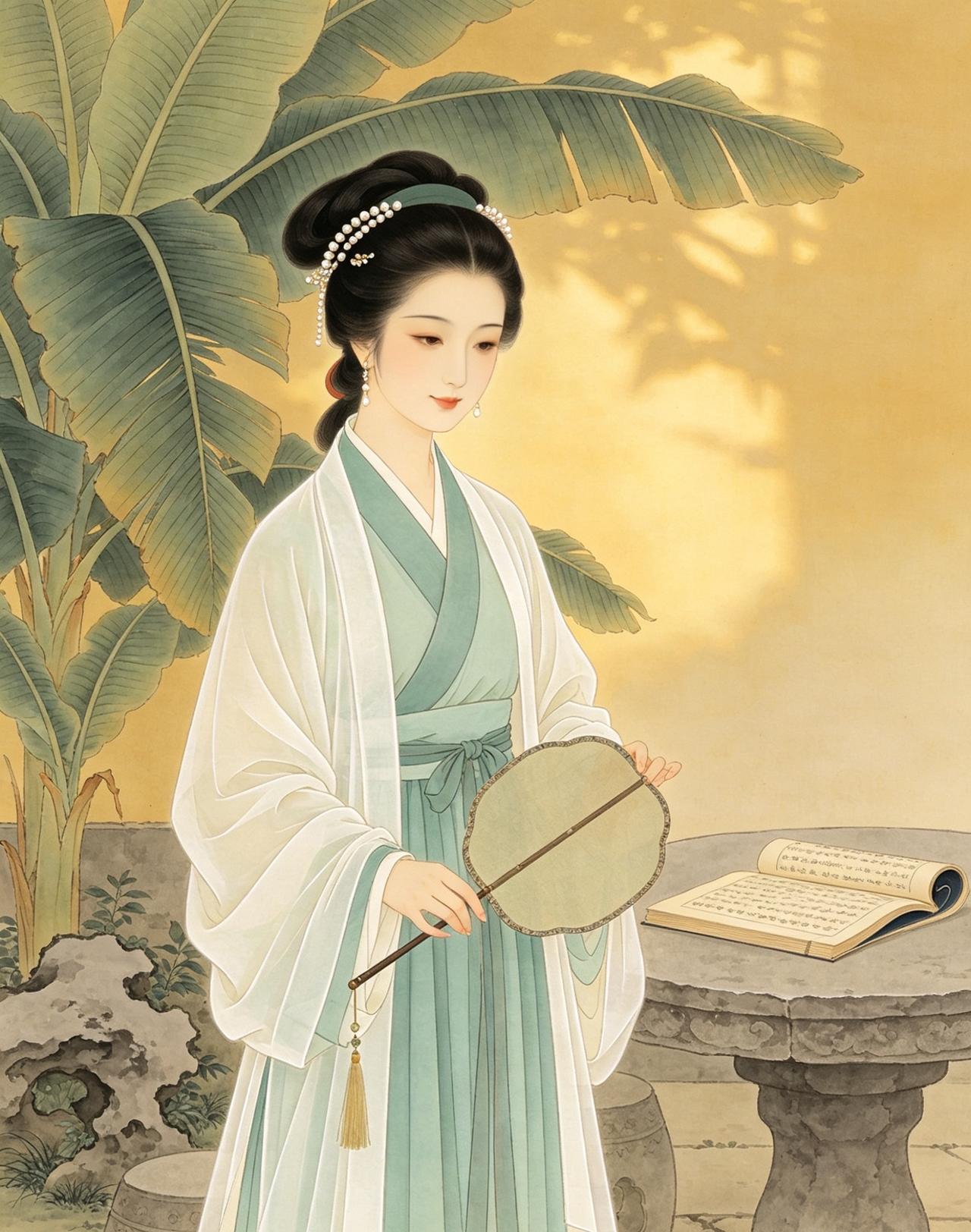 南宋的某个黄昏，一位年过半百的女子，独自坐在临安的窗前。窗外梧桐更兼细雨，她端起