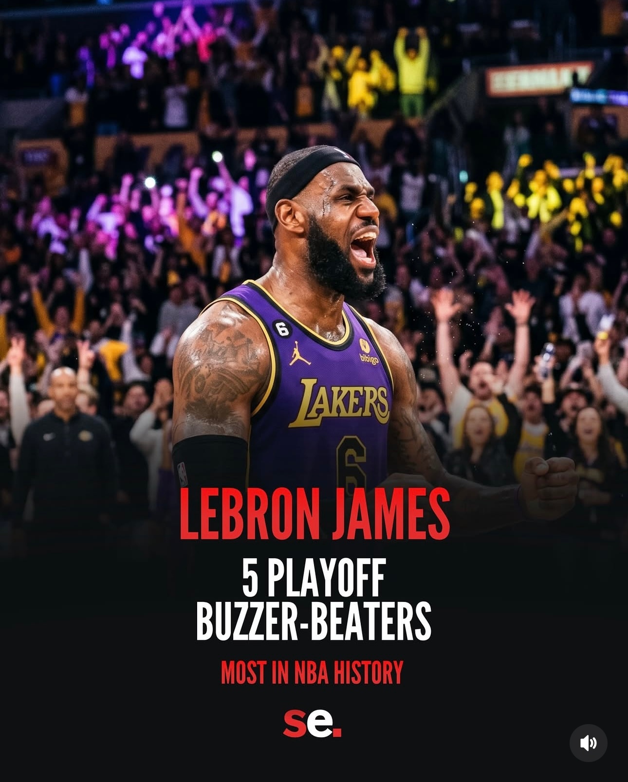 美媒盘点季后赛压哨绝杀次数最多的5名球员：1，詹姆斯 5次2，乔丹 3次3，利拉