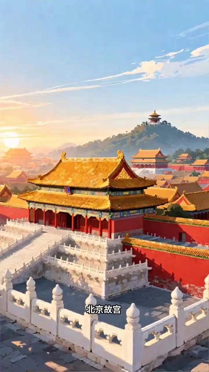 北京故宫。
度加AI生成。
北京故宫，这座世界上现存规模最大的古代宫殿建筑群，始