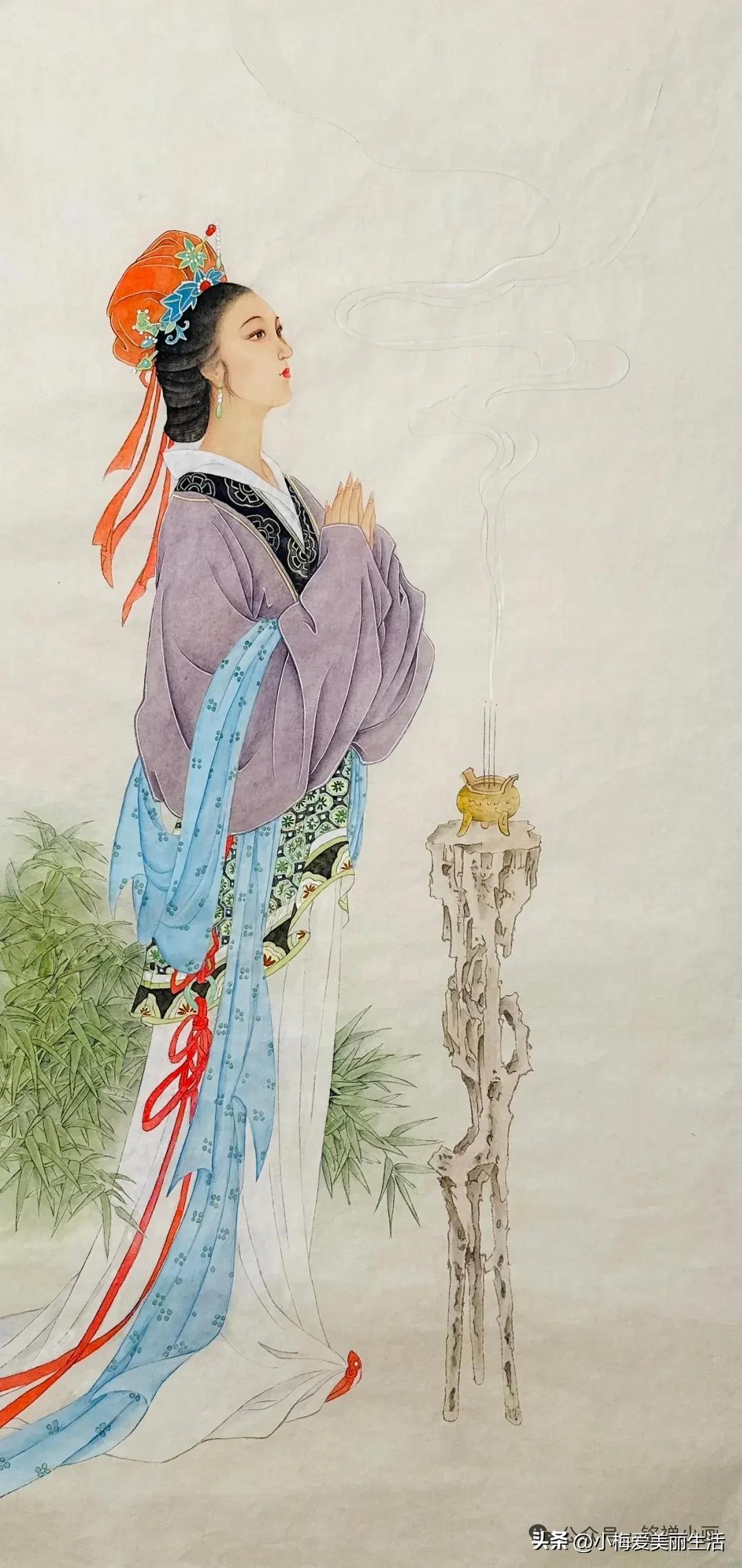 红袖添香夜，青灯照影长。